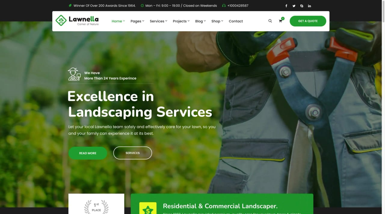 Landscaping Brand Redesign β before