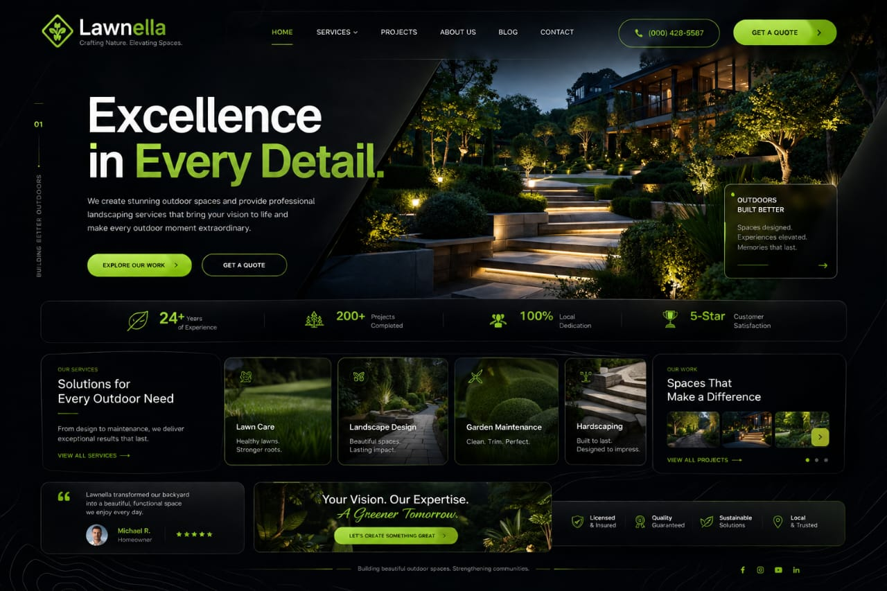 Landscaping Brand Redesign β after