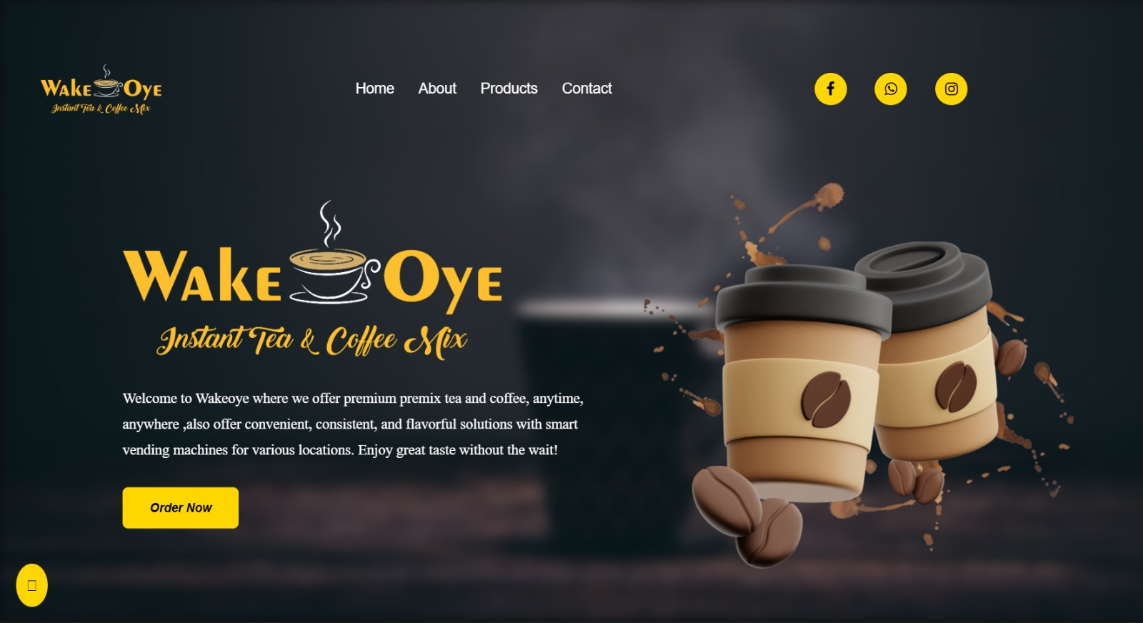 WakeOye β Instant Tea & Coffee project by ELFO Innovations